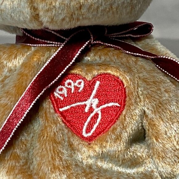 Ty Beanie Baby 1999 Signature Bear Retire P.E. Pellets Tag Errors MWMT Rare Vtg - Picture 2 of 13